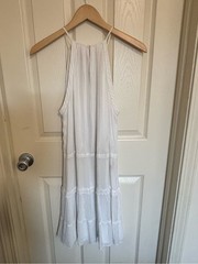 Parker White Tiered Dress Resort Poolside Vacation Summer sundress Lightweight