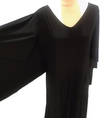 Antthony Design Originals Black Knit Capelet Midi Dress ( LARGE ) NWT $99.00