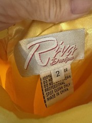 Riva Designs Vibrant Yellow Cross-Back Gown Size 2 NWOT