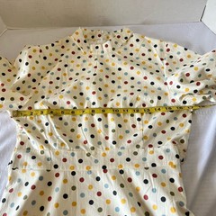 SM Wardrobe Multicolor Cream Polka Dot Fit Flare Party Dress Sz Small NEW!