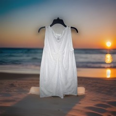 Jaclyn Smith White Sheerer Swimsuit Cover Up Dress Size Large
