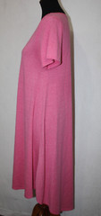 LuLaRoe Sz S Carly Swing Dress Pink Subtle Pinstripes No Pocket