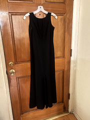 DATIANI Long Black Cocktail Dress with buttons, WOMEN&rsquo;S SIZE 4