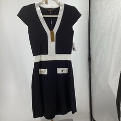 Alexia Admor Women&rsquo;s Rhea Contrast Detail Knit Dress in Black/White Size XS NWT