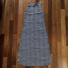 Benetton Blue/White Geometric Sleeveless Dress Womens S