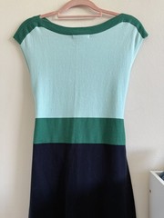 Boden Vera Turquoise Green & Navy Colourblock Knitted Dress – BNWT £98 – Size 14