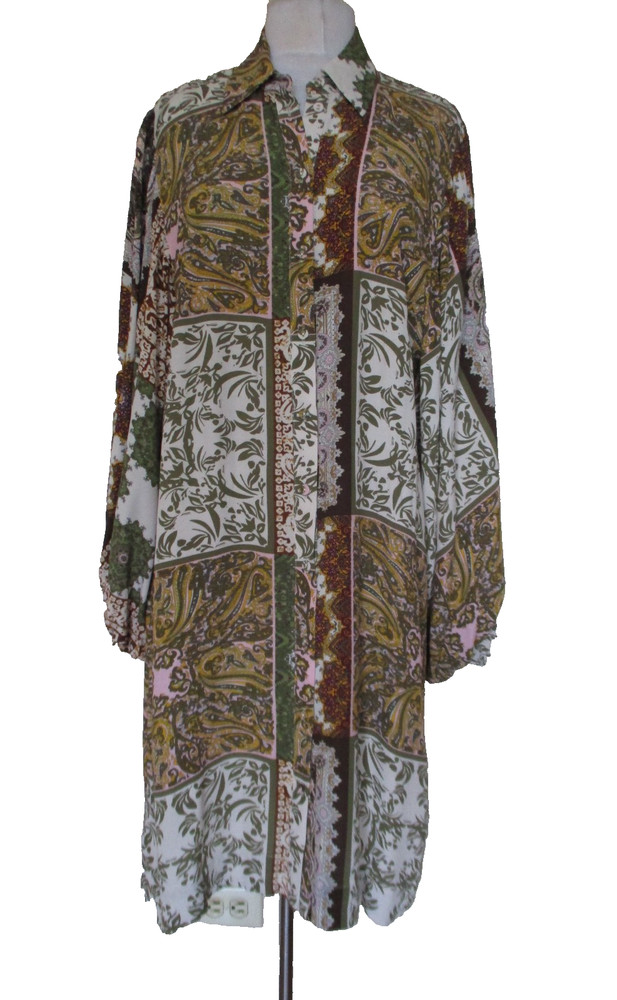 Talisman Dress XS Women Multicolor Print Boho Peasant Cottagecore