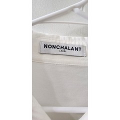 Nonchalant Label White Front Tie Mini Shirt Dress High Low Hem Long Sleeve