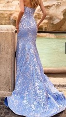 Sherri Hill 57809 Periwinkle Print Formal Gown Size 00 « New »