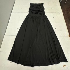 Eynmin Black Sleeveless Ruched Tank Flowy Casual Long Dress Womens Size XL NEW