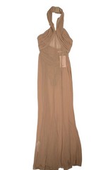 Mango x Supriya Lele Long Semi-Transparent Dress 17001273 in Caramel