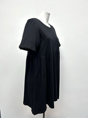 Ex M&S Ladies 100% Cotton Jersey Round Neck Stretch Dress Plus Sizes 20 22 24