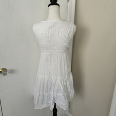 White Linen Women’s Dress Size Small from Israel