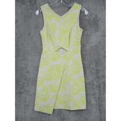 Shoshanna Dress 2 Mini Sheath Cutout Floral A Line Event Cottage Zip Yellow Boho