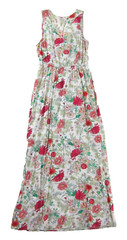 Old Navy Rayon Pink Green Yellow White Rayon V-Neck Long Maxi Tank Sun Dress M