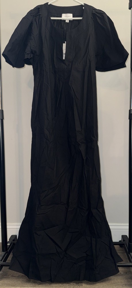 Pomander Place Tuckernuck Finley Flutter Sleeve Maxi Dress In Black – Size XL