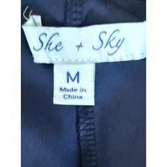 She + Sky Y2k Fairy Floral Sheer Chiffon Maxi Dress Navy Sleeveless Boho Cottage