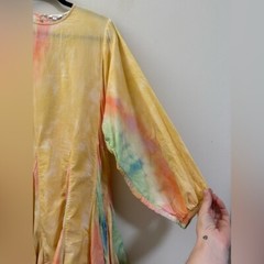 Rhode Ella Tie Dye Pleated Shift Multicolor Mini Dress (NO BELT) – S