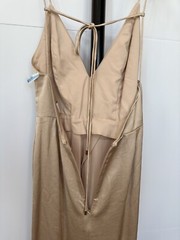 Significant Other satin medium weight fabric midi dress,sz 4, New, Champagne