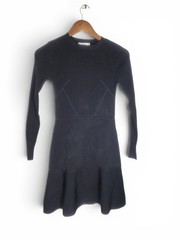 Zara Black Long Sleeve Scuba Knit Mini Dress Size S