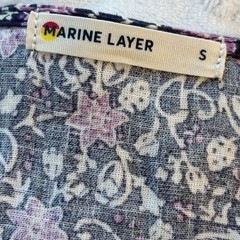 Marine Layer Emlyn Purple Floral Midi Wrap Dress Small Cottagecore