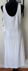Leith Nordstrom Women&rsquo;s White Tank Sleeveless Bodycon Midi Dress Leg Slit Size L