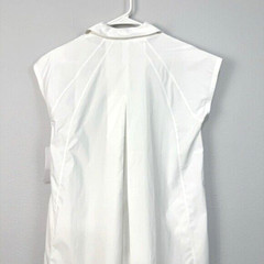 Athleta Performance Poplin Collared Lightweight Shirtdress UPF 50+ White Size S