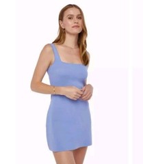 JustFab Square Neck Mini Dress in Easter Egg Lavender Sz Small