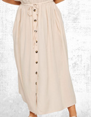 Ex Women’s Plus Size Curve Gingham Tiered Smock Dress in Pink( A Bit Defect)