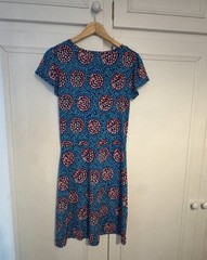 Hatley luna stretch blue patterned Mini dress Size small Great Condition