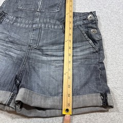 Vtg Decree Sz M Y2K Denim Grey Jean Overall Shortalls Outdoors
