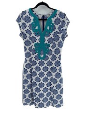 Women&rsquo;s Hatley Floral Emmbroidered Sheath Short Sleeve Dress Size S