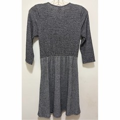 Anthropologie Amadi 3/4 Sleeve Knit Cross-Wrap Midi Dress – Gray/Black MP NWT