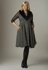 plus size 20W Faux Fur Vest/Dress Tweed Sleeveless from Monroe and Main new