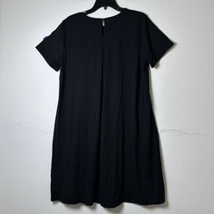 J. Jill Wearever Collection Black Soft V-Neck Short Sleeve Dress Size Tall L