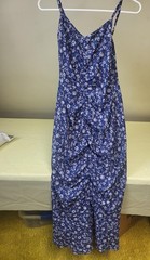 Dress size SMALL Cupshe Blue Floral Light Weight Material Adj Thin Strap ch 31&Prime;