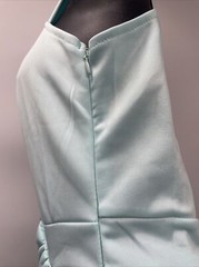 Women&rsquo;s Side Zip Sleeveless V Neck Solid Teal Green Dress Size Not Available