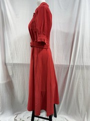 NWT LOFT Classic Button Front Dress Size 14 with Belt & Pockets