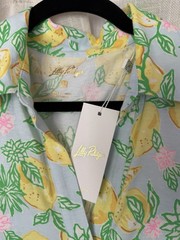NWT Lilly Pulitzer Size Medium Riegan Dress Bluette Make Lemonade Lemon Print