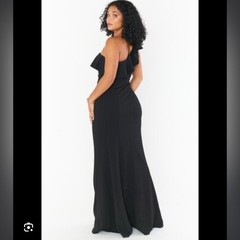 Show Me Your Mumu Black Florentine Maxi Dress S Ruffle HOCO Formal NWT Elegant