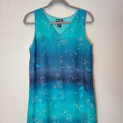 Vtg Maxi Dress Sz 16 Cottage Y2K Fairy Gypsy Beach Resort Boho Cruise Floral