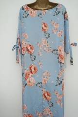 SHEIN LIGHT BLUE FLORAL SHIFT SUN DRESS SIZE 4XL 24