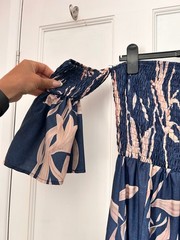 Chic Me plant print smocked off-shoulder maxi dress 2XL