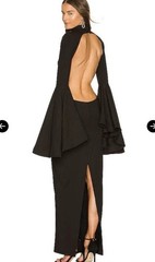 Michael Costello X Revolve Size S Black Long Sleeve Maxi Dress