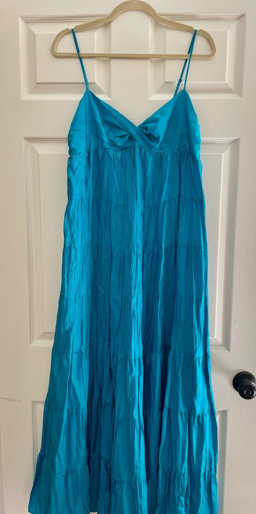 Ann Taylor Silk Spaghetti Strap Maxi dress Size 8