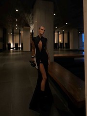 Luxury Convertible Snap Closure Maxi Dress Adjustable Cut Out Bodycon Dress