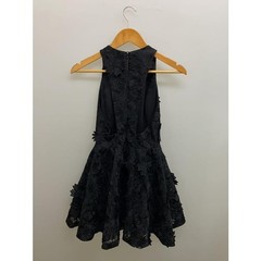 alice+olivia Black Sleeveless Nylon Solid Dress Womens Auth