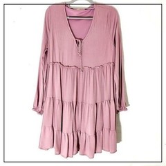 Altar&rsquo;d State Dress S Pink Boho Gauze Babydoll Cottagecore Festival Romantic