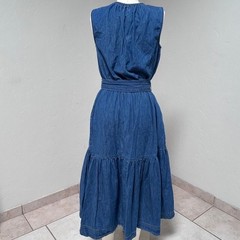 LRL Ralph Lauren Denim Dress Midi Belted Cotton Western Cowgirl Heritage 10