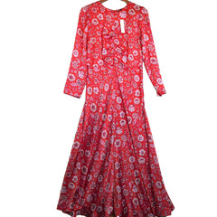J. Crew NEW Sz 12 Featherweight Red Satin Dress in Poppy Fields 30&rsquo;s Glam #BN148